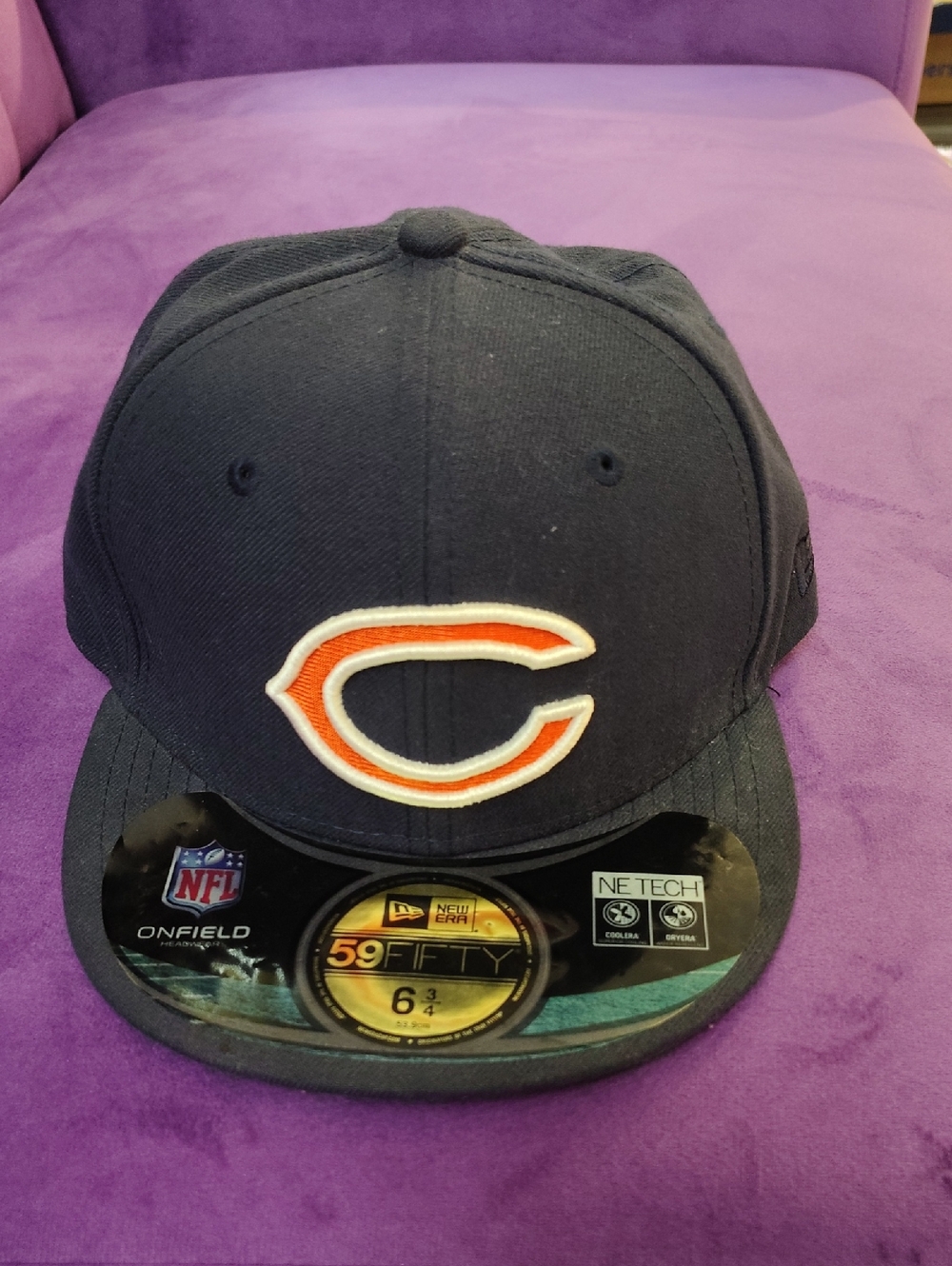 New Era Navy and Orange Chicago C 59FIFTY Fitted Hat